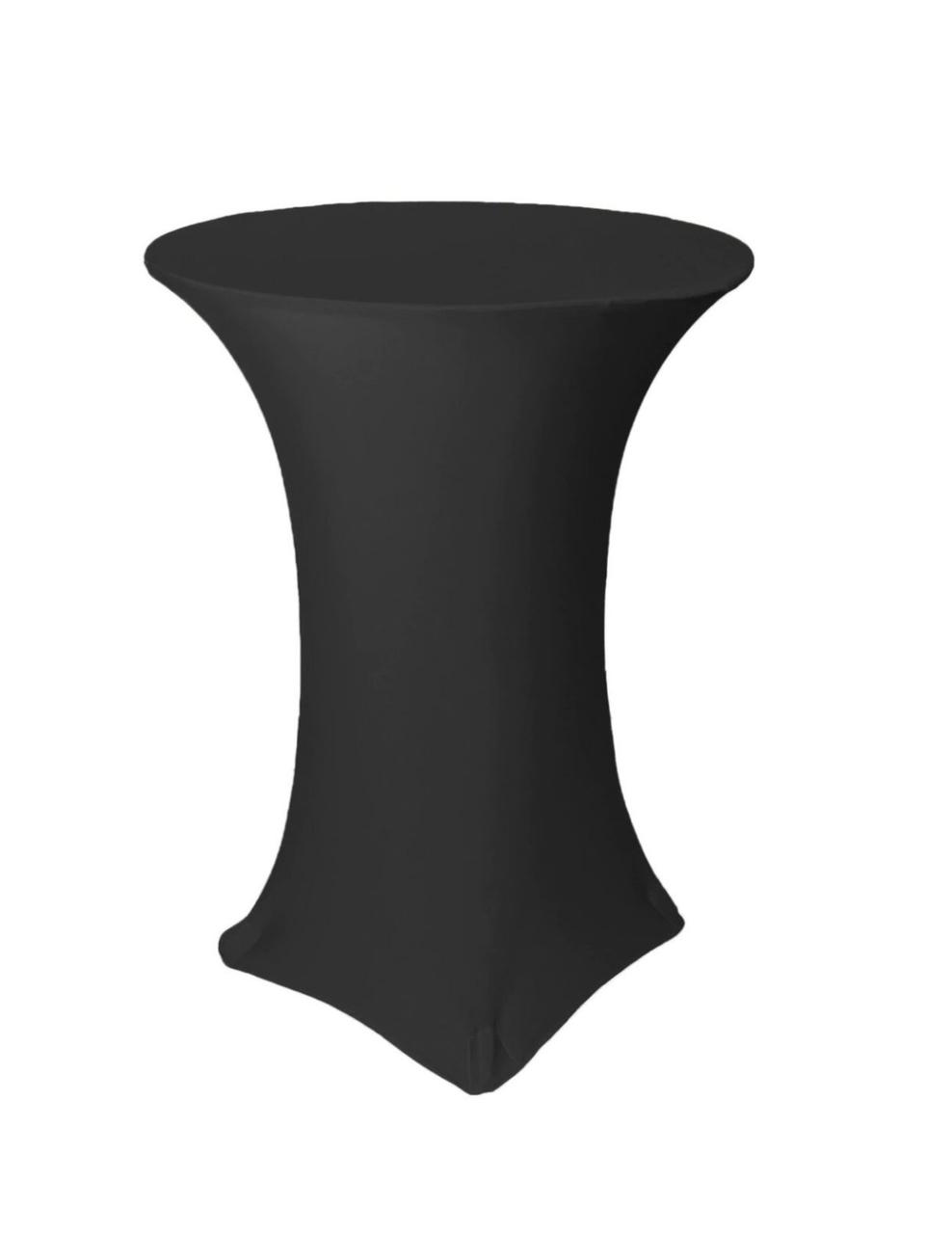 Black stretch cocktail tablecloth