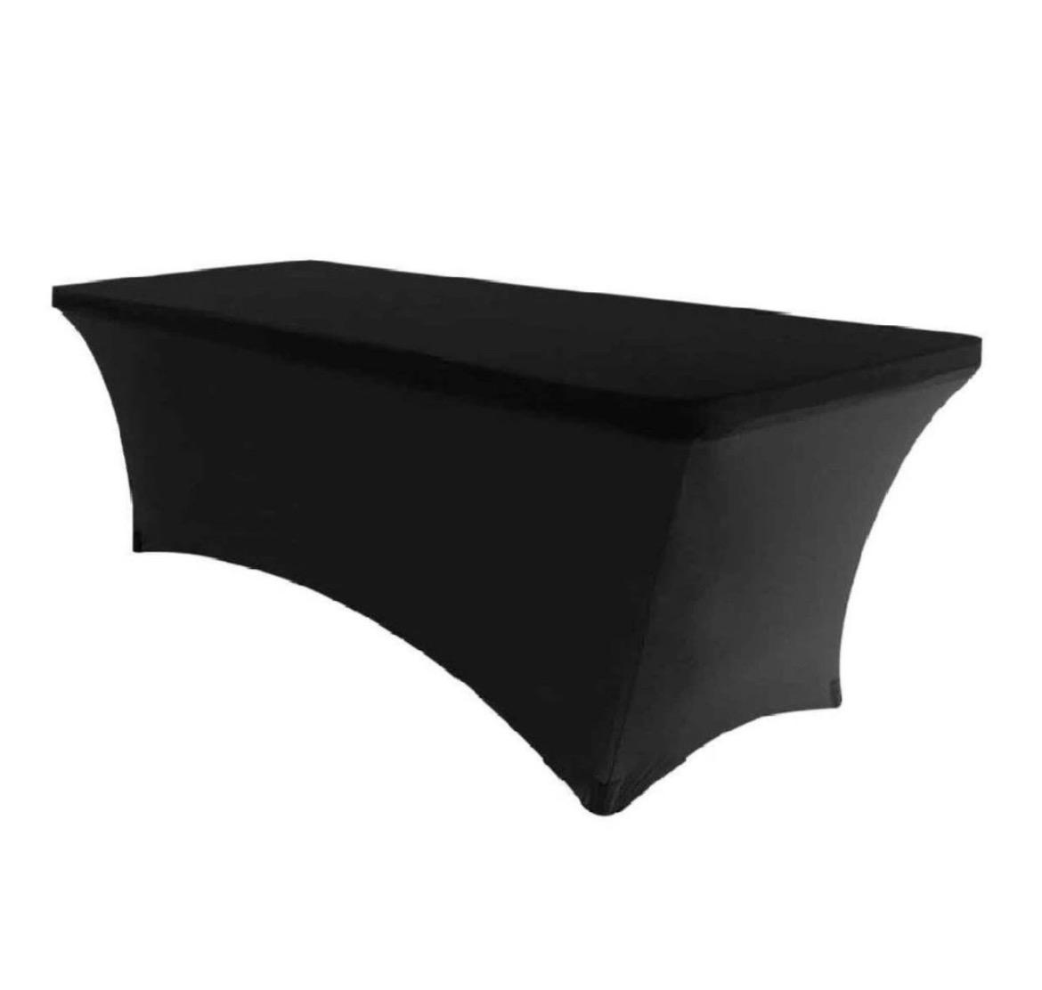 Black stretch tablecloth