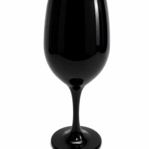 Black wine glass
