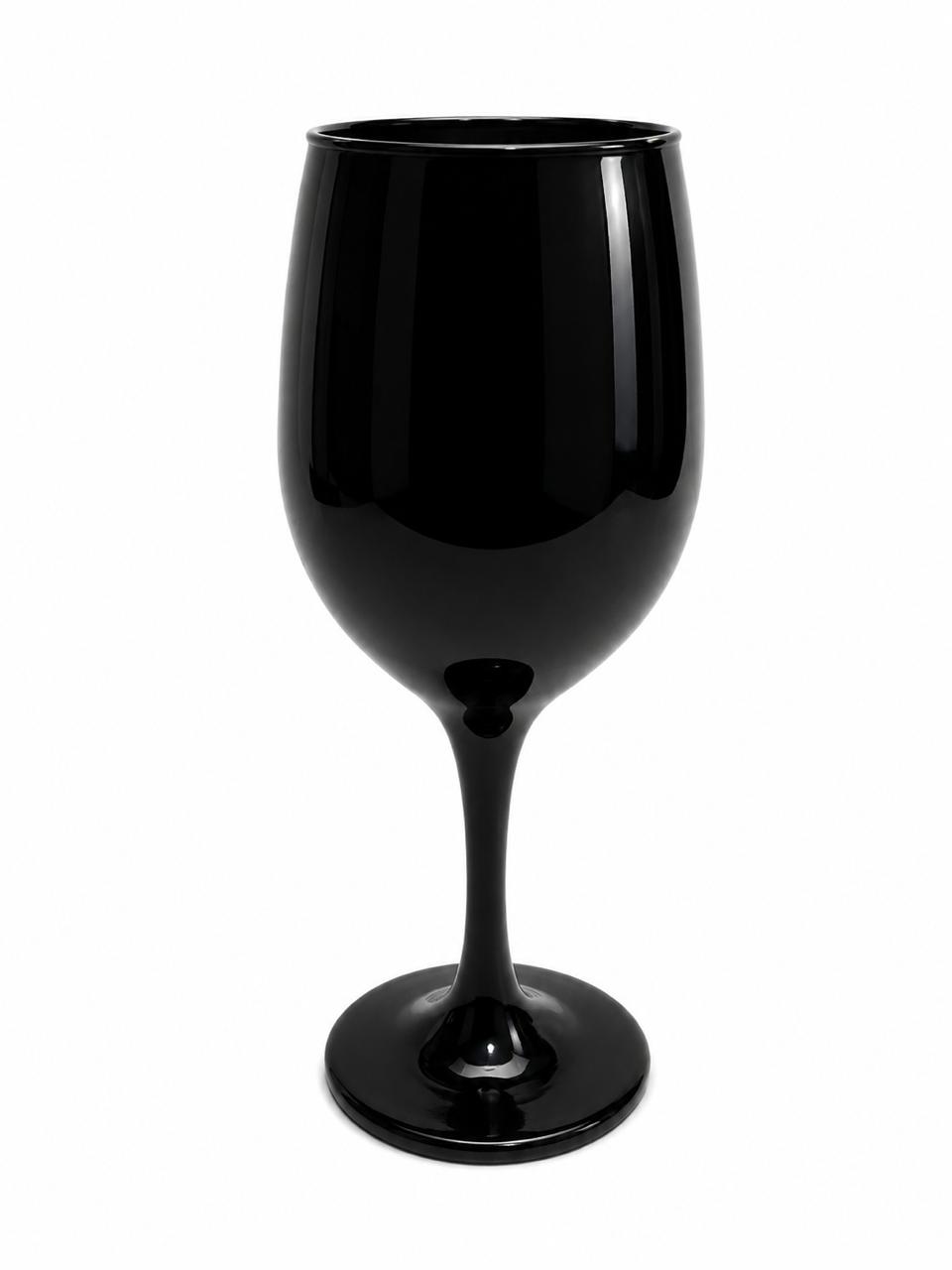 Black wine glass