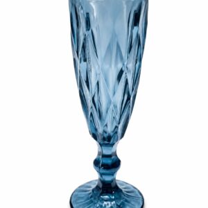 Blue champagne glass