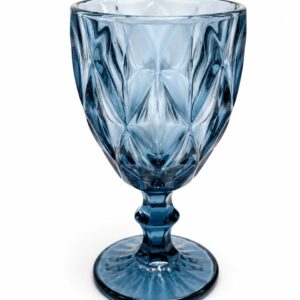 Blue wine glass