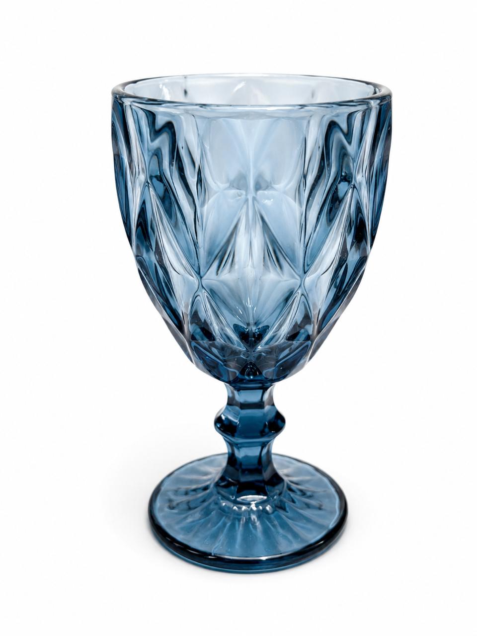 Blue wine glass