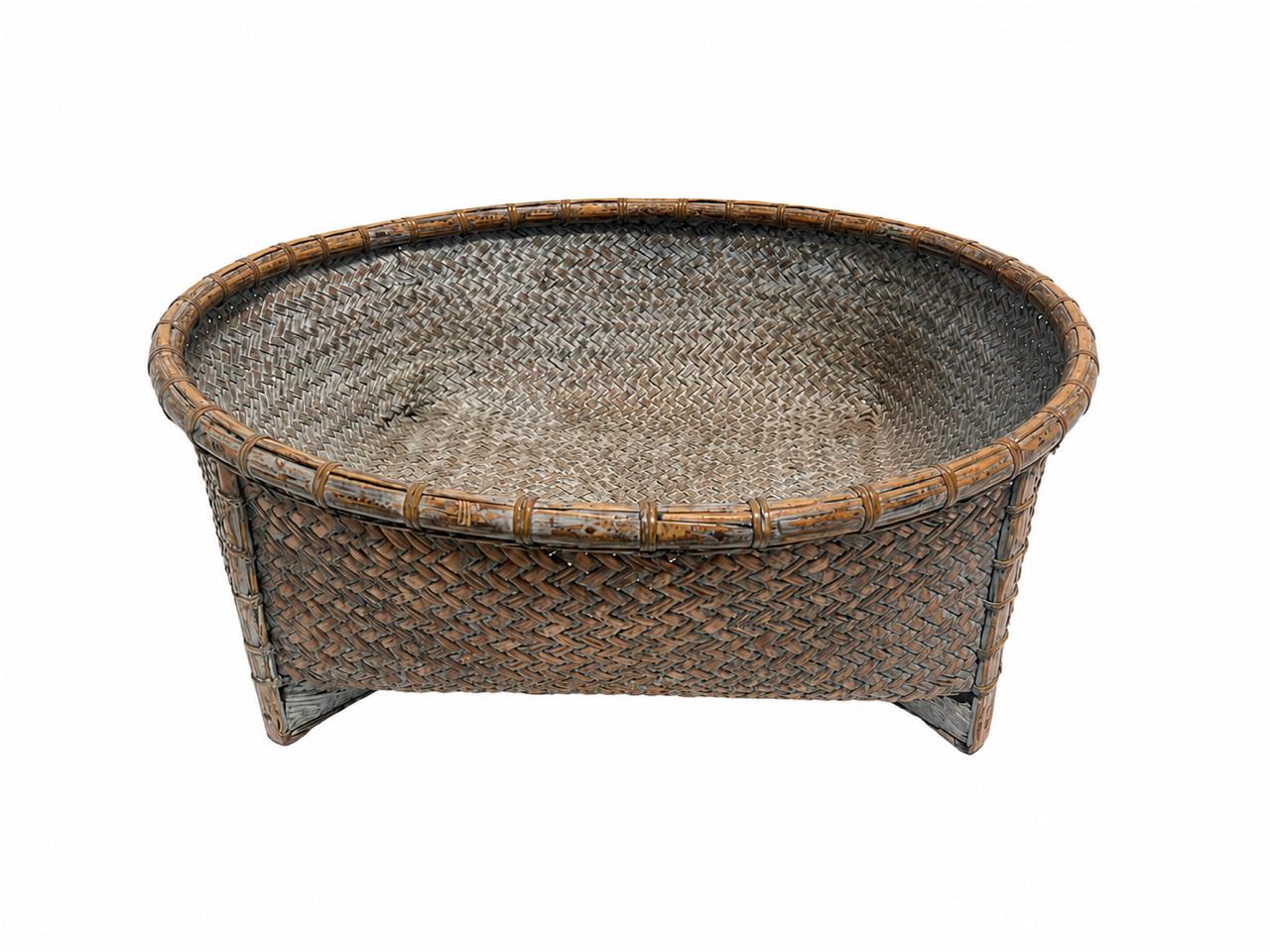 Blue woven basket