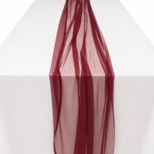 Burgundy tulle runner