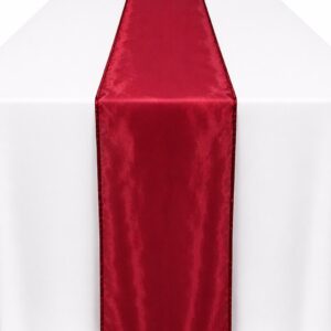 Burgundy organza runner