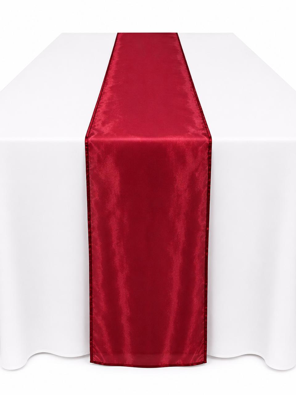 Burgundy organza runner