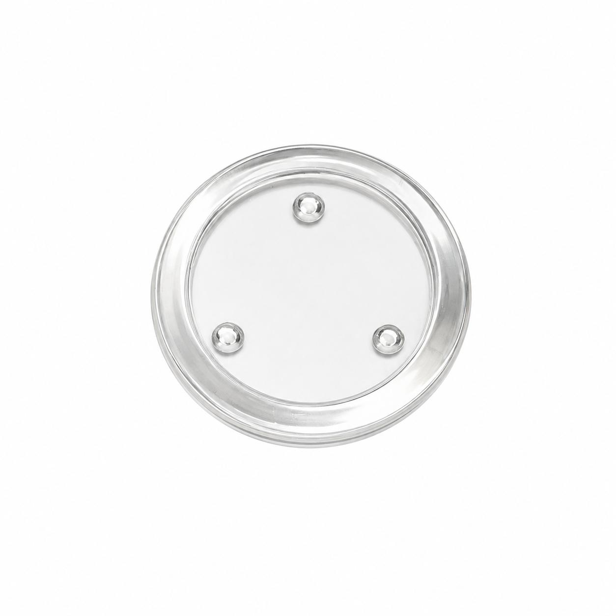Glass candle disc 8cm
