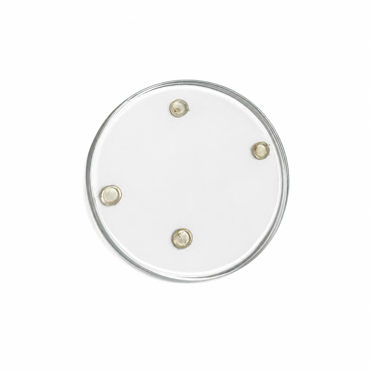 Glass candle disc 9cm