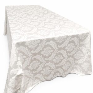 Crème embossed tablecloth
