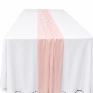 Dusty pink chiffon runner