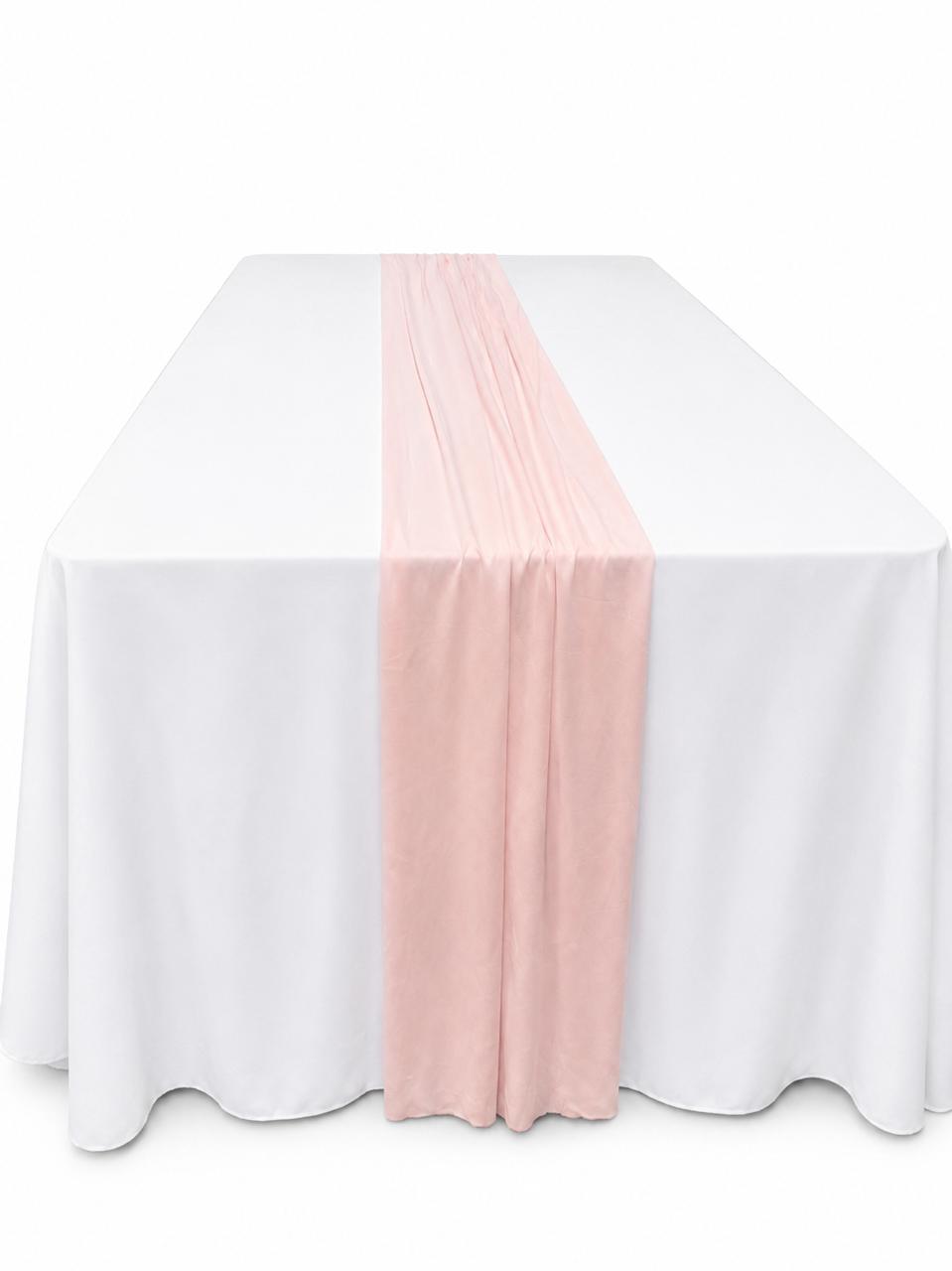 Dusty pink chiffon runner