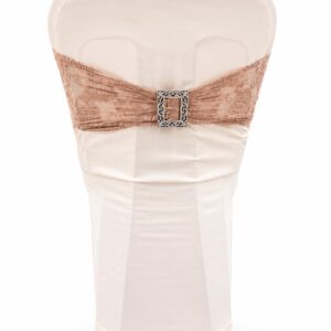 Dusty pink lace buckle chair tie