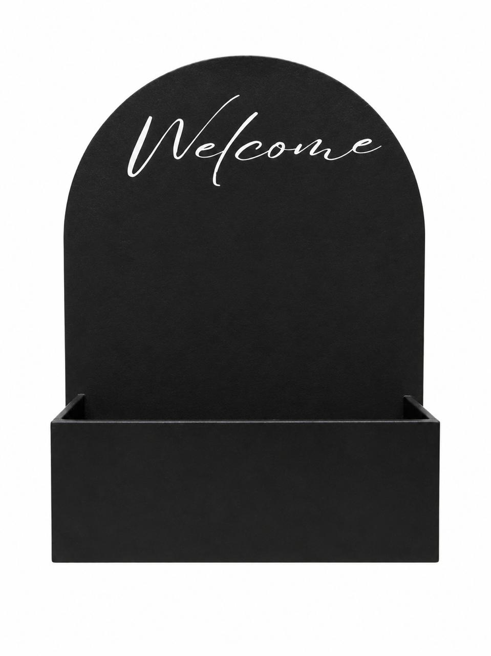 Black flower box arched