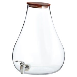Glass wooden lid dispenser