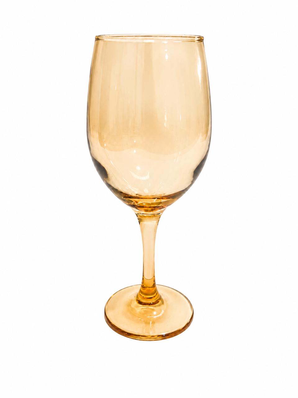 Gold/ amber wine glass