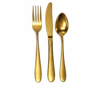 Gold cutlery set