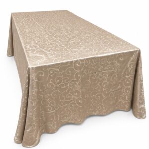 Gold embossed tablecloth