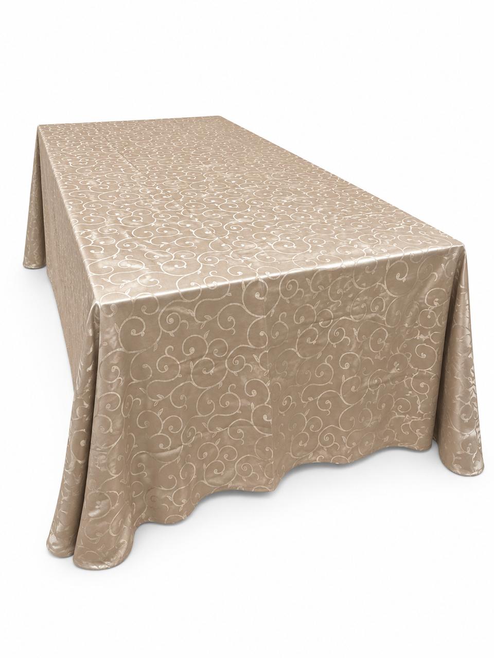 Gold embossed tablecloth