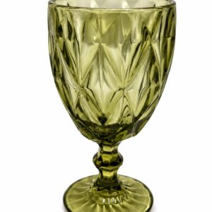 Green wine glass