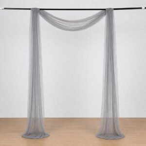 Grey tulle draping