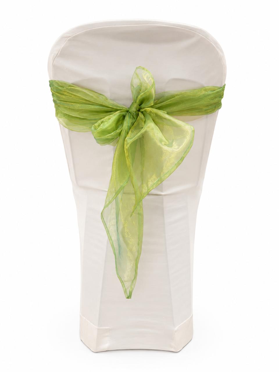 Lime organza chair tie