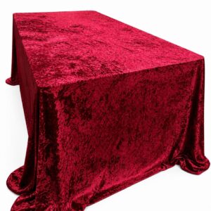 Maroon velour tablecloth