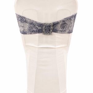 Purple lace buckle chair tie
