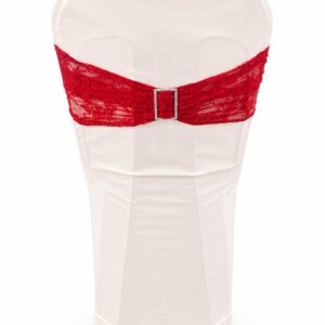 Red lace buckle chair tie