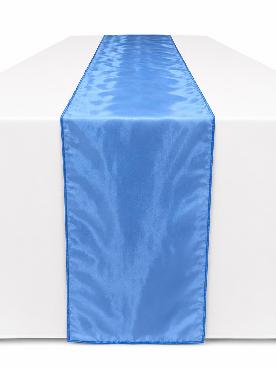 Royal blue organza runner