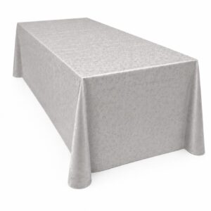 Silver embossed tablecloth Full Length