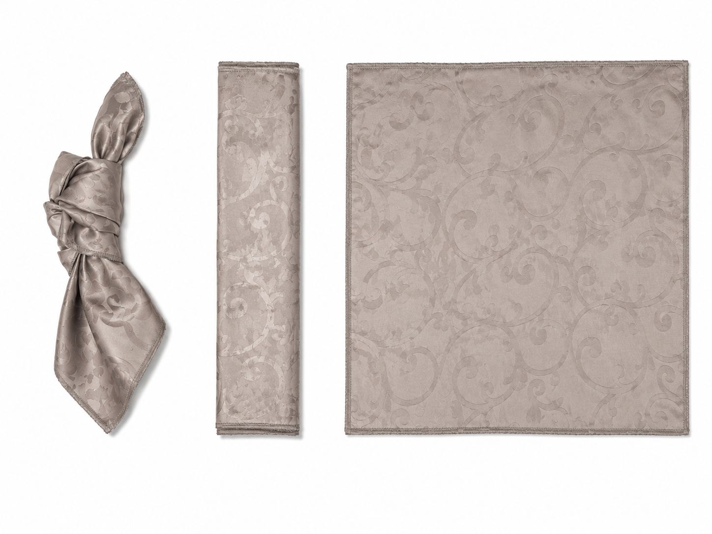 Silver embossed napkin