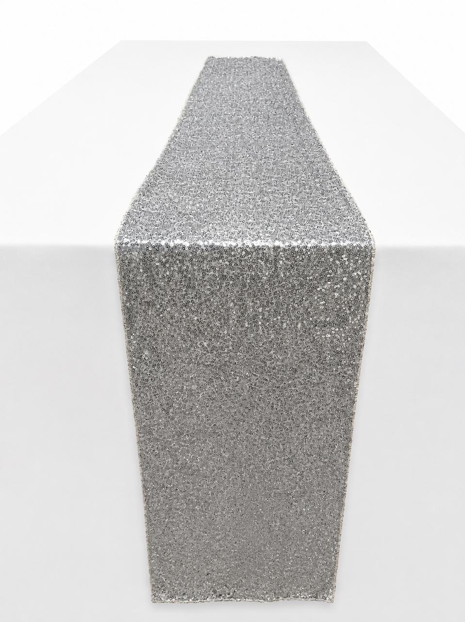 Silver sequin runner