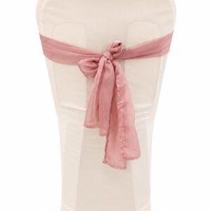 Soft dusty pink chair tie