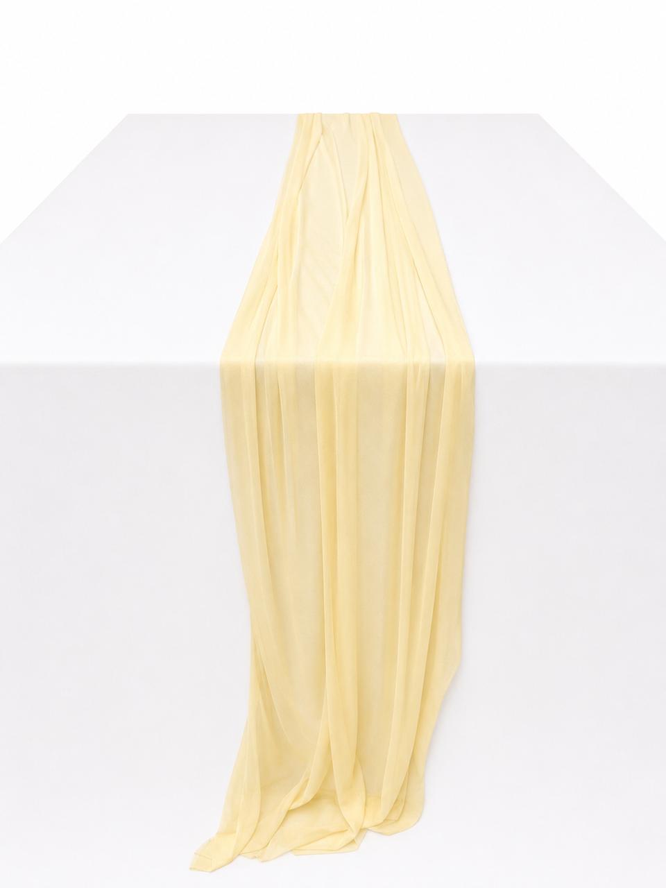 Soft yellow mesh runner