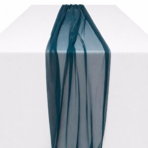 Teal tulle runner