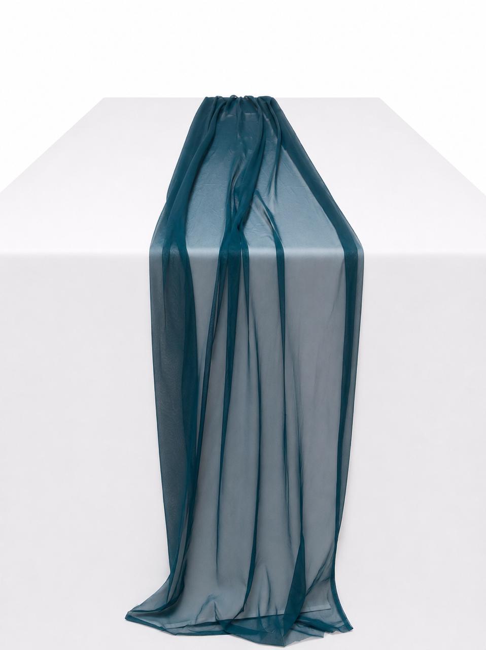 Teal tulle runner