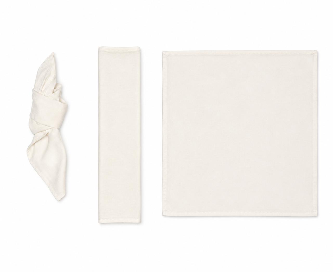 White amber linen napkin