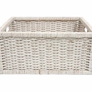 White blanket basket
