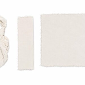 White frayed napkin