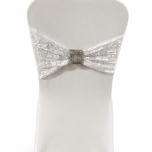 White lace buckle chair tie