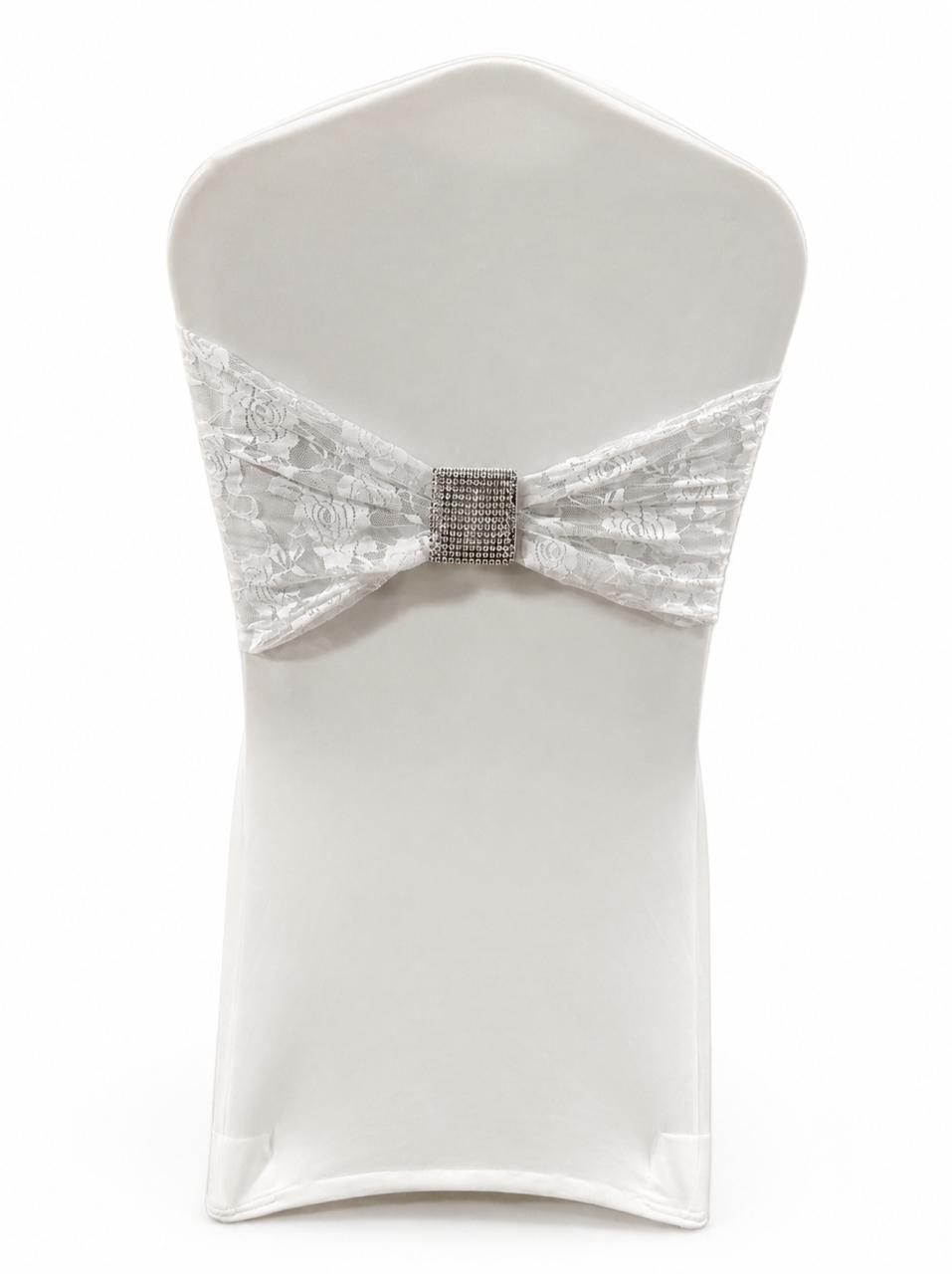 White lace buckle chair tie