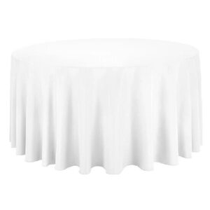 White round tablecloth Full Length BL