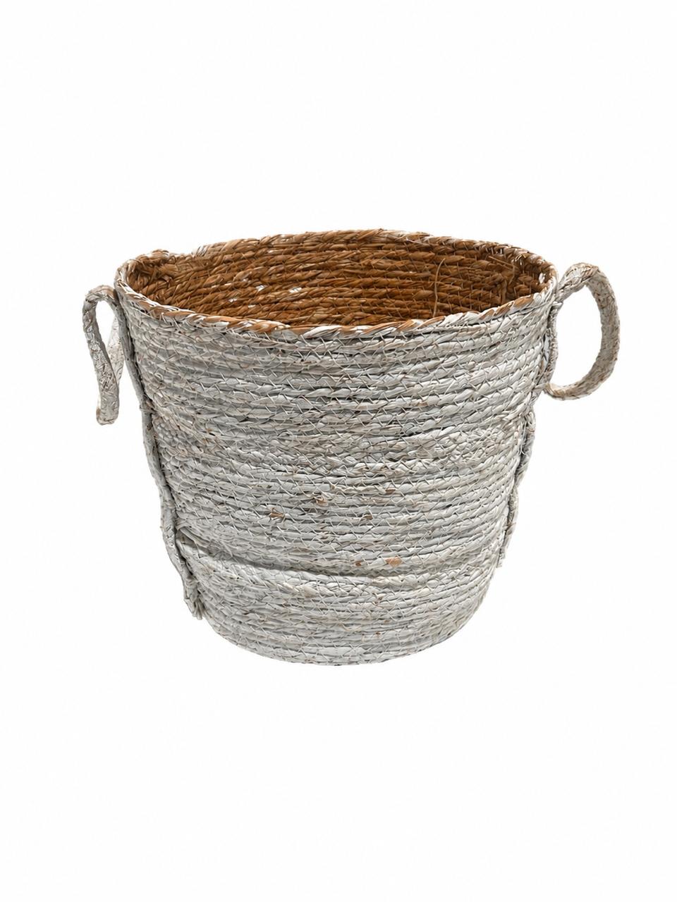 White seagrass basket M