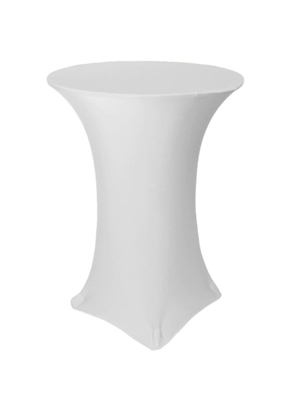 White cocktail stretch tablecloth