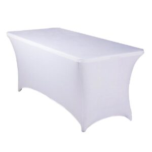 White stretch tablecloth