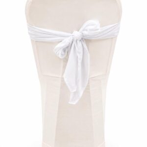 White triangle chair tie