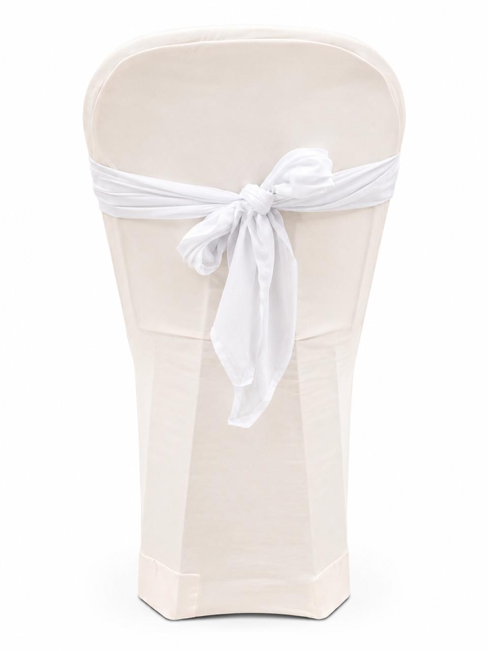 White triangle chair tie