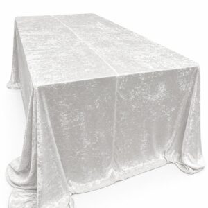 White velour tablecloth