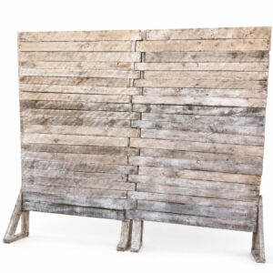 Whitewashed pallet backdrop